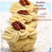 Butter Pecan Mini Cupcakes with Maple Buttercream