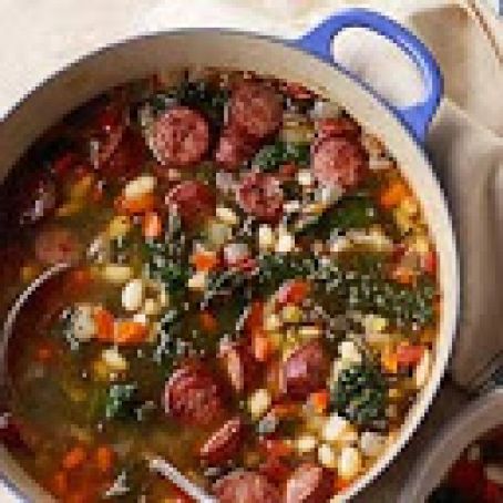 Soup: Sausage and White Bean Stew with Kale