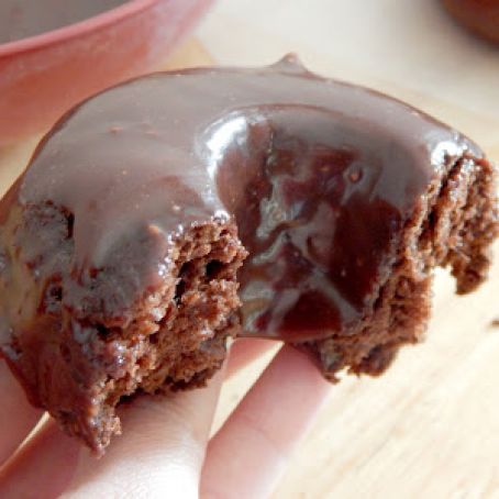 Chocolate Cake Donuts with Chocolate Ganache