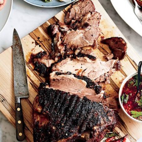 Aleppo Pepper-Roasted Pork with Shallot Vinaigrette