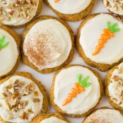 Carrot Cake Cookies with Cream Cheese Frosting