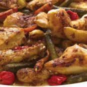 Roasted Garlic Chicken and Baby Vegetables
