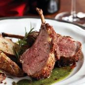 Porcini-Crusted Lamb Chops with Rosemary-Garlic Emulsion