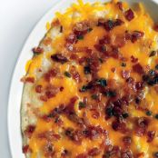 SLAB BACON AND CHEDDAR CHEESE BROILED GRITS