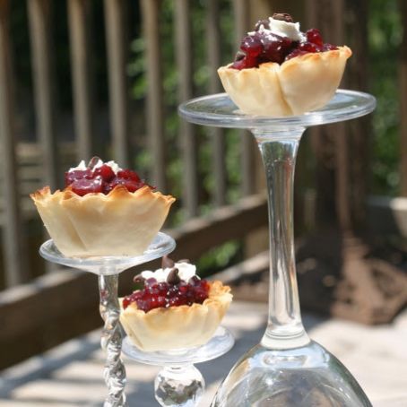 Chocolate Cherry Cheese Tarts