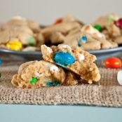 Peanut Butter M&M's Marshmallow Cookies