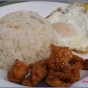 Tocino, Garlic rice and Sunny side up Egg (Tocilog)