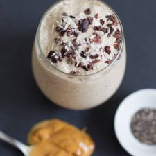 Peanut Butter Banana Cranberry Protein Smoothie