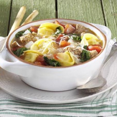 Rustic Italian Tortellini Soup