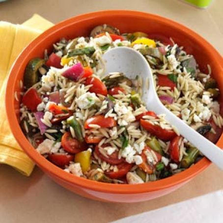 Grilled Vegetable Orzo Salad Recipe