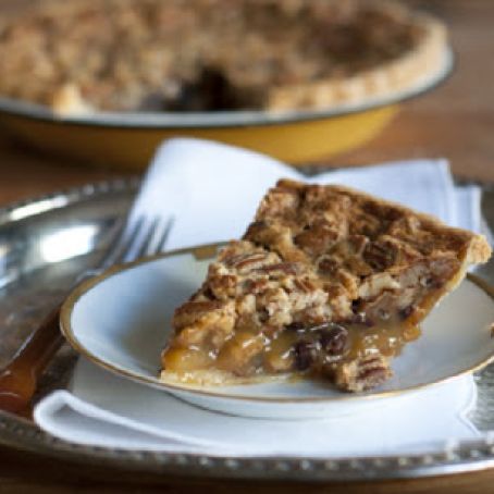 Chocolate Pecan Bourbon Pie