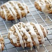 Iced Oatmeal Applesauce Cookies