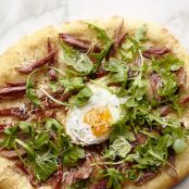 Duck Confit and Fried Egg Pizza