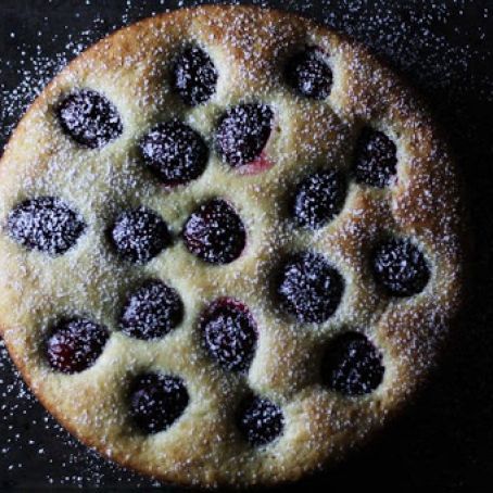 Olive Oil Ricotta Cake with Plums