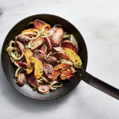 Braised Fingerling Potatoes with Rosemary & Thyme