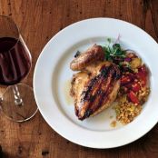 Smoky Chicken and Wheat Berries with Bacon