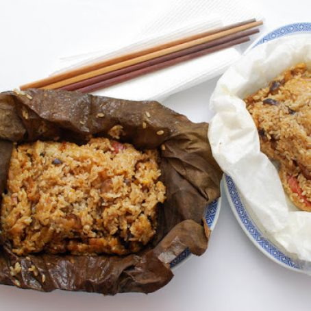 Chinese Sticky Rice Wrapped in Lotus Leaf (Lo Mai Gai)