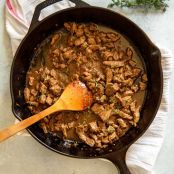 Beef Tips in Red Wine Sauce
