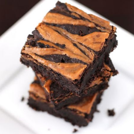 brownie - fudgy peanut butter swirled black bean brownies