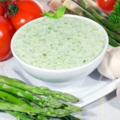 ASPARAGUS w/GREAMY GARLIC SAUCE