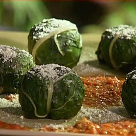 Swiss Chard Boules Stuffed with Lemon Barley Risotto - 8 Points w/Coulis, 5 Points w/out