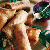Crispy Turkey Kathi Rolls with Dipping Sauce