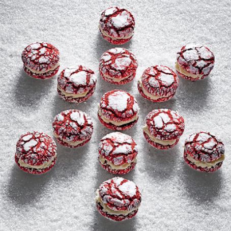 Red Velvet Crackle Sandwich Cookies