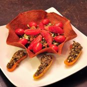 Taco Salad with Blood Oranges, Stuffed Mini-Peppers