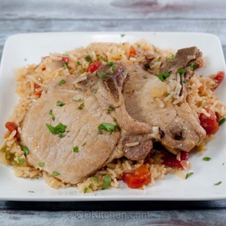 Pressure Cooker Pork Chops and Rice