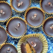 Dark chocolate almond butter cups