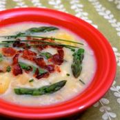 Potato Soup with Bacon and Asparagus