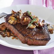 Steak w/ Mixed Mushroom Saute
