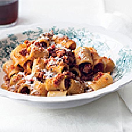 Rigatoni with Spicy Calabrese-Style Pork Ragù