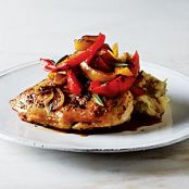 Roast Chicken with Balsamic Bell Peppers