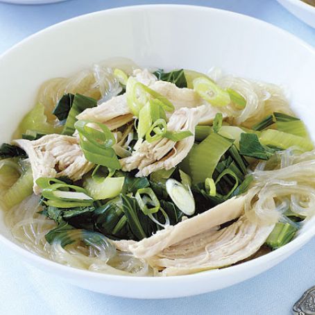 Asian Turkey Noodle Soup with Bok Choy
