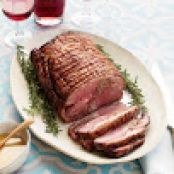 Lamb Roast with Mustard Pan Sauce