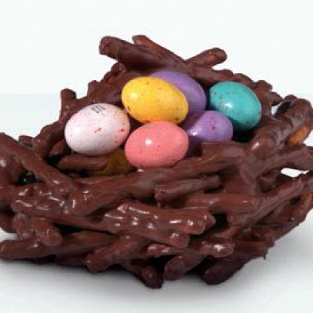 Pretzel Chocolate Nests