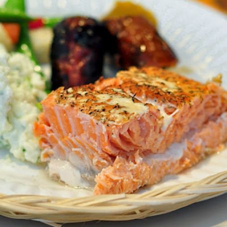 Salmon Grilled on Cedar Planks