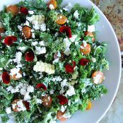 Kale, Charred Corn and Feta Salad