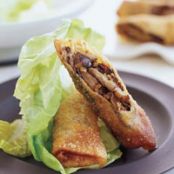 Mushroom Spring Rolls with Creamy Ginger Sauce