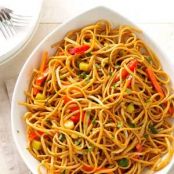 Thai Pasta with Spicy Peanut Sauce Recipe
