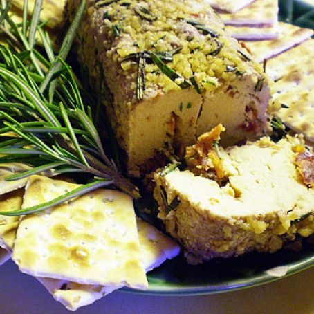 Herb-&-Nut-Encrusted Cheese Log (Vegan & Gluten-Free)