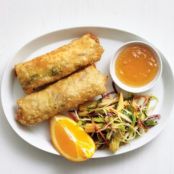 Chicken Egg Rolls with Broccoli Slaw