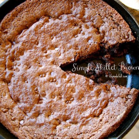 Brownies, Simple Skillet  (Grain & Dairy Free)