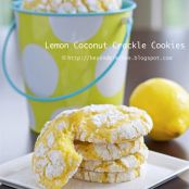Lemon Coconut Crackle Cookies