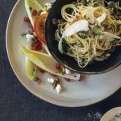 Spaghettini with Cauliflower Pesto