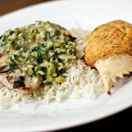 Grilled Mahi Mahi with Thai Coconut Sauce