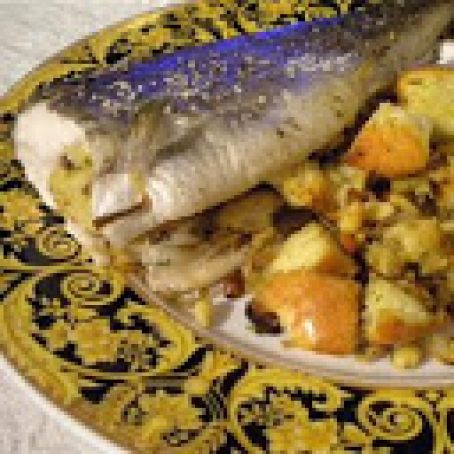 Oven Roasted Trout with Lemon Dill Stuffing