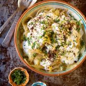 Tagliatelle with Yogurt and Fried Onions