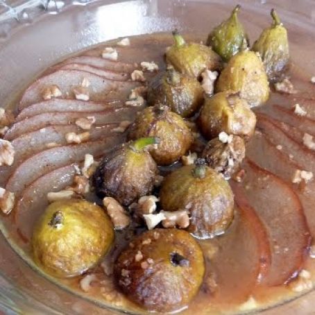 Cider Glazed Figs and Pears